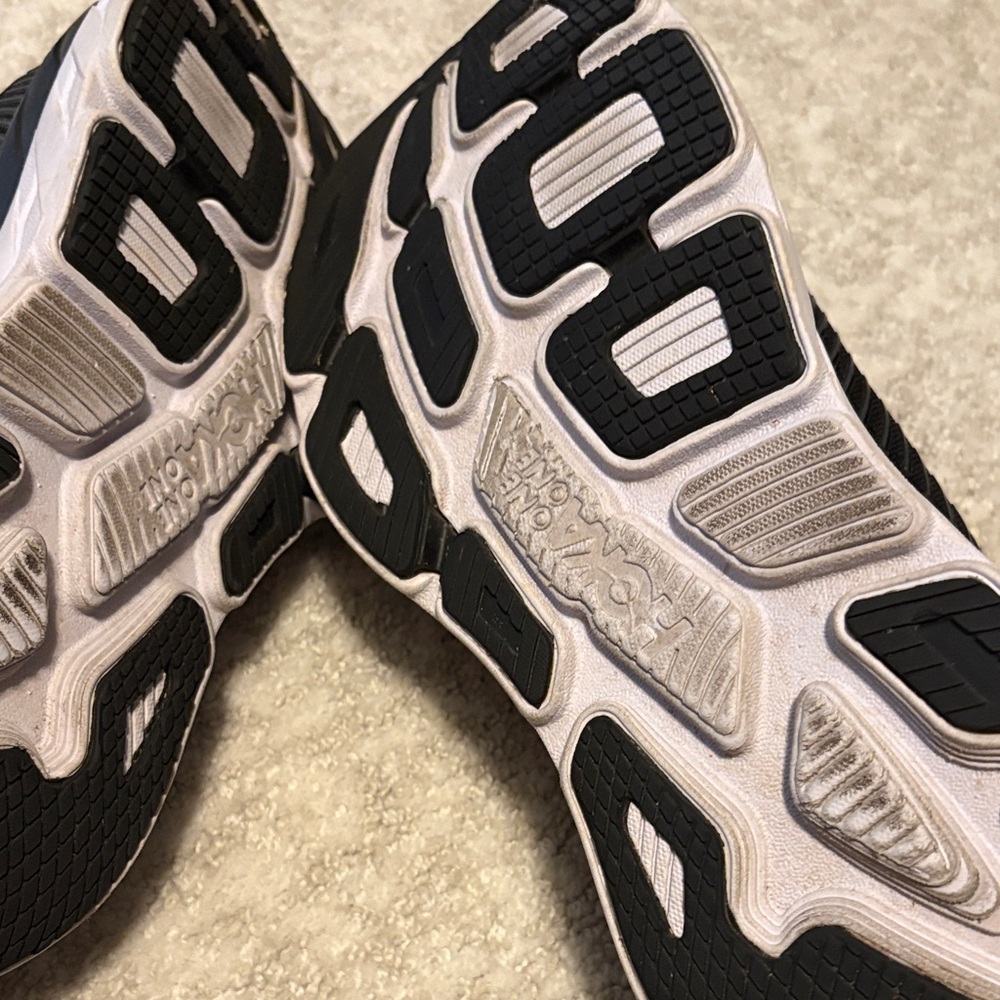 Hoka worn 2 timesBlack and White Athletic Sneakers - Picture 5 of 6